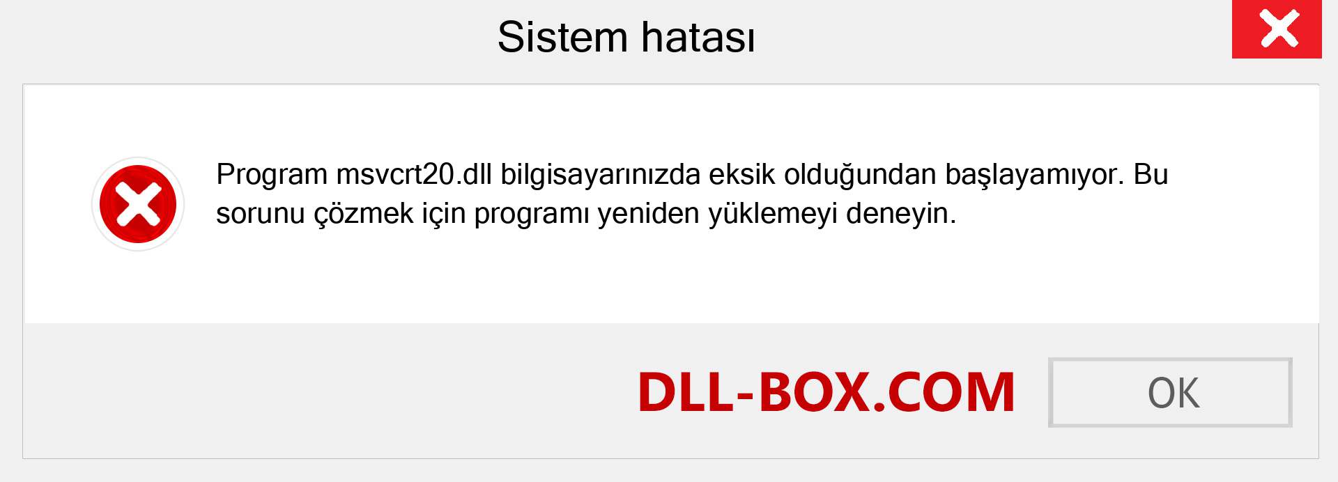 msvcrt20.dll dosyası eksik mi? Windows 7, 8, 10 için İndirin - Windows'ta msvcrt20 dll Eksik Hatasını Düzeltin, fotoğraflar, resimler